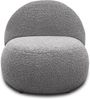 DOMO. collection Sessel 700 016, Polstersessel, rund, gepolsterte Rückenlehne, Füße mit Filzgleitern, Armsessel, Polsterganitur, 73 x 75 x 76 cm (BxTxH), grau Bild 2