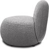 DOMO. collection Sessel 700 016, Polstersessel, rund, gepolsterte Rückenlehne, Füße mit Filzgleitern, Armsessel, Polsterganitur, 73 x 75 x 76 cm (BxTxH), grau Bild 4