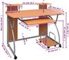 Computertisch, Holzwerkstoff, Braun, 110 x 52 x 88,5 cm Bild 5