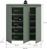 Universalschrank (B/H/T: 105x111x37 cm) in Smoke Green Nachbildung Bild 4