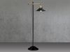 LED Stehleuchte mit schwenkbarem Metallschirm Schwarz, Höhe 155cm Bild 3