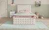 Bett 90x200 cm mit Stauraum – Kinderbett mit Schublade und kreativem Block-Design, weiß Bild 4
