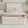 Bett 90x200 cm mit Stauraum – Kinderbett mit Schublade und kreativem Block-Design, weiß Bild 5