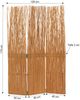 3 fach Paravent Raumteiler Weide Trennwand Weidenparavent in natur Bild 3