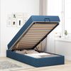 vidaXL Bettgestell mit Matratze 2 pcs Blau Stoff 3399451 Bild 4