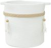 vidaXL Aufbewahrungskorb Weiß Ø38x36 cm Baumwolle 358477 Bild 4