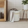 vidaXL Aufbewahrungskorb Weiß Ø38x36 cm Baumwolle 358477 Bild 3