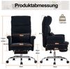 UEV Bürostuhl Ergonomisch mit Fußstütze Verstellbarer Kopfstütze (mit klappbare Armlehnen, verstellbarer Kopfstütze bis 226kg), Verstellbare Kopfstütze bis 90°, Verstellbare Rückenlehne bis 150° Bild 4