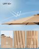 Songmics Sonnenschirm, Ampelschirm, 300 cm, UPF 50+, Gartenschirm, um 360° drehbar, Neigungswinkel stufenlos verstellbar, mit Kurbel, Kreuzfuß, kamelbraun Bild 2
