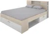 Vente-unique - LEANDRE Bett Holz, Platte BeigeWeiß - B 149,6 cm x H 95 cm x L 218,5 cm Bild 4