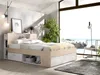 Vente-unique - LEANDRE Bett Holz, Platte BeigeWeiß - B 149,6 cm x H 95 cm x L 218,5 cm Bild 3