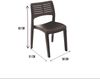 Dmora Outdoor-Stuhl Genny, Gartensitz, Stuhl für Esstisch, Outdoor-Sessel, 100 % Made in Italy, 50 x 51 x 82 cm, Anthrazit Bild 3