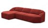 Samtstoff Ecksofa Cabrera L Form Kurz - Samtstoff - rot - Links Bild 5