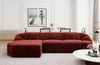Samtstoff Ecksofa Cabrera L Form Kurz - Samtstoff - rot - Links Bild 2