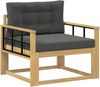 vidaXL Outdoor Mittelsofa Polyester Weiß 3439021 Bild 2