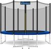 KIDUKU® Trampolin Ø 244 cm Komplettset mit Sicherheitsnetz, Leiter, Randabdeckung, Bodenanker & Zubehör, TÜV Rheinland geprüft, Outdoor Gartentrampolin Kinder-Trampolin