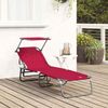 vidaXL Klappbare Sonnenliege Rot 190 x 57 x 81 cm Oxford 42003130 Bild 3