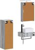 vidaXL Badezimmerschrank-Set 4 pcs Grau Sonoma 50 x 14,5 x 70 cm 3407388 Bild 3