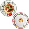 2er Set Pastateller mit Dekor Grün & Rot 26,5cm Nudel Teller Essteller tief Weißes Geschirr bunt Bild 2