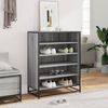 vidaXL Schuhschrank Grau Sonoma 75x38x97,5 cm Holzwerkstoff Metall 3300873 Bild 3