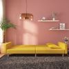 vidaXL Schlafsofa 2-Sitzer mit 2 Kissen Gelb Stoff 375906 Bild 3
