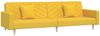 vidaXL Schlafsofa 2-Sitzer mit 2 Kissen Gelb Stoff 375906 Bild 2