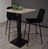 Tresentisch Elene 70x70x106 schwarz matt/eiche sägerau 14647 Bild 2