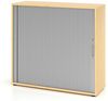Hammerbacher Rollladenschrank, horizontal, 3 Ordnerhöhen, 110 x 40 x 120 cm, Buche/Silber, Chromgriff Bild 4