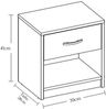 Nachtkommode >Bettine< in Eiche Sonoma Nachbildung - 39x41x28cm (BxHxT) Bild 5