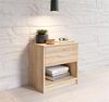 Nachtkommode >Bettine< in Eiche Sonoma Nachbildung - 39x41x28cm (BxHxT) Bild 4
