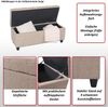 Aufbewahrungs-Truhe Kriens, Sitzbank Bank, Stoff/Textil, 45x114x45cm FSC®-zertifiziert ~ beige Bild 2
