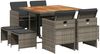 vidaXL 9-tlg. Garten-Essgruppe mit Kissen Grau Poly Rattan 3210602 Bild 2