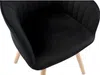 Vente-unique - ELEANA Stuhl SamtStoff Schwarz - B 58 cm x H 85 cm x L 56 cm Bild 5