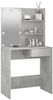 vidaXL Schminktisch mit LED Betongrau 74,5x40x141 cm 808805 Bild 3