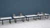 Esstisch >Talbert< in Weiß matt Schwarz aus Metall - 180x74,4x90cm (BxHxT) Bild 3
