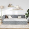 vidaXL Eckbettgestell Hellgrau 90 x 200 cm Stoff 42016495 Bild 4
