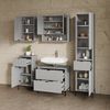 Livinity® Waschbeckenunterschrank Aterno, Grau, 70x63 cm mit 2 ausziehbaren Schubladen (1-St) Bild 4