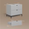 Livinity® Waschbeckenunterschrank Aterno, Grau, 70x63 cm mit 2 ausziehbaren Schubladen (1-St) Bild 3