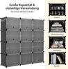 KOMFOTTEU Schuhregal, DIY Schuh-Organizer Schuhschrank 12 Fächern mit Tür Bild 4