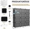 KOMFOTTEU Schuhregal, DIY Schuh-Organizer Schuhschrank 12 Fächern mit Tür Bild 3