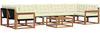 vidaXL Outdoor-Sofagarnitur mit Kissen 8 pcs Natur und Creme 3369281 Bild 2