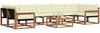 vidaXL Outdoor-Sofagarnitur mit Kissen 8 pcs Natur und Creme 3369281 Bild 3