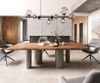 Esstisch Edge 260x100 XL Akazie Braun Pilier Metall Effektfinish Titan Live-Edge Bild 2