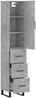 vidaXL Highboard Betongrau 34,5x34x180 cm Holzwerkstoff 3198877 Bild 4