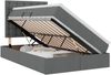 vidaXL Aufbewahrungsbett mit Matratze Dunkelgrau 120 x 200 cm 3371899 Bild 2