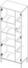 AX LIVING Vitrinenschrank Glas Queba QT07 – 70cm Breite, Modern Weiß Bild 5
