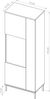 AX LIVING Vitrinenschrank Glas Queba QT07 – 70cm Breite, Modern Weiß Bild 4