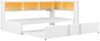 STILVORA Daybed 90x200 mit Ausziehbett,Daybett mit Staufach,Tagesbett mit LED&USB (LED-Beleuchtung & USB-Anschlüssen – Jugend- & Gästebett mit 5 Stauschränken, ideal für Teenager, Erwachsene & kleine Wohnungen, 1 tlg), mit Ausziehbett Bild 4