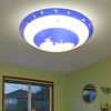 LED Deckenleuchte, Glas, Mond Sterne, blau, weiß, 30 cm Bild 4