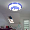 LED Deckenleuchte, Glas, Mond Sterne, blau, weiß, 30 cm Bild 5